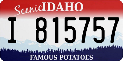 ID license plate I815757