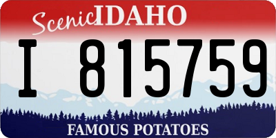 ID license plate I815759