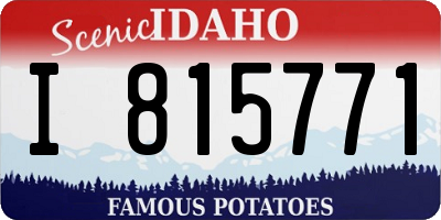 ID license plate I815771