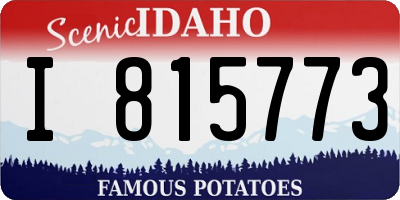 ID license plate I815773