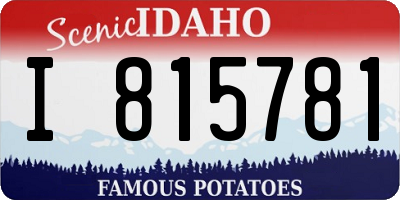 ID license plate I815781