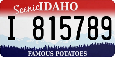 ID license plate I815789