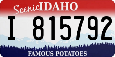 ID license plate I815792