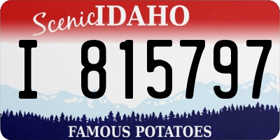 ID license plate I815797
