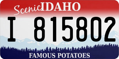 ID license plate I815802