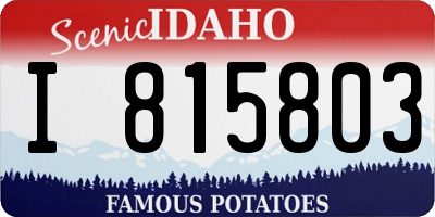 ID license plate I815803