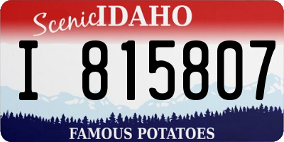 ID license plate I815807