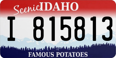 ID license plate I815813