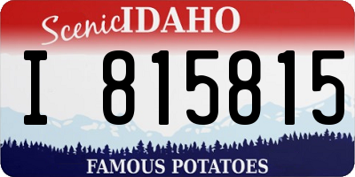 ID license plate I815815