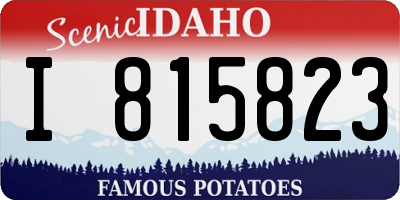 ID license plate I815823