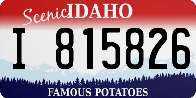 ID license plate I815826