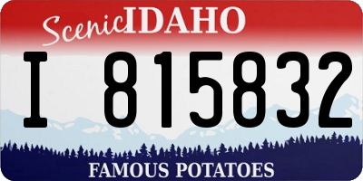 ID license plate I815832