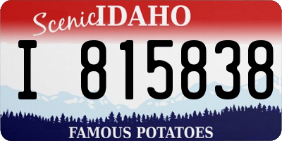 ID license plate I815838