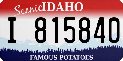 ID license plate I815840