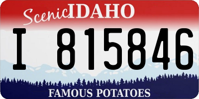 ID license plate I815846