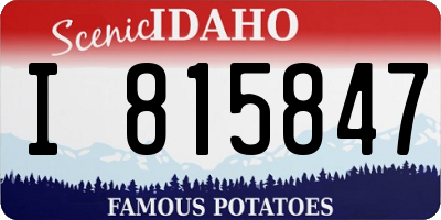 ID license plate I815847
