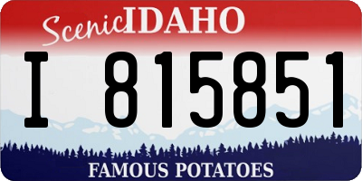 ID license plate I815851