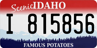 ID license plate I815856