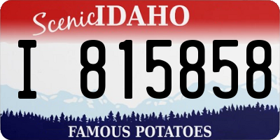 ID license plate I815858