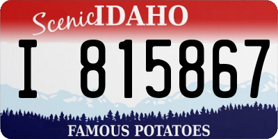 ID license plate I815867