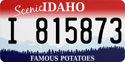 ID license plate I815873