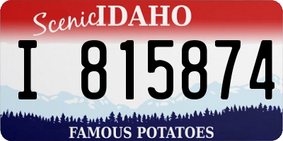 ID license plate I815874