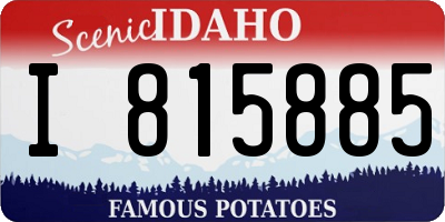 ID license plate I815885