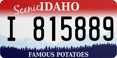 ID license plate I815889