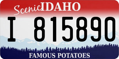 ID license plate I815890