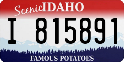ID license plate I815891