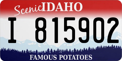 ID license plate I815902