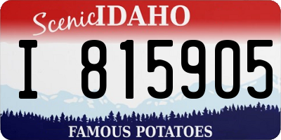 ID license plate I815905