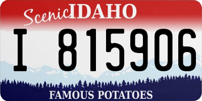 ID license plate I815906