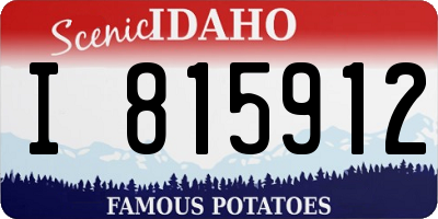 ID license plate I815912