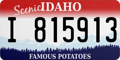 ID license plate I815913