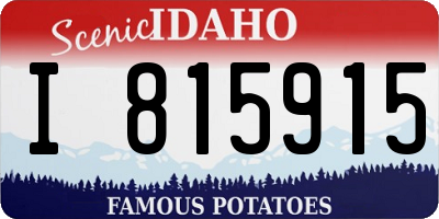 ID license plate I815915
