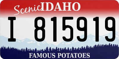 ID license plate I815919