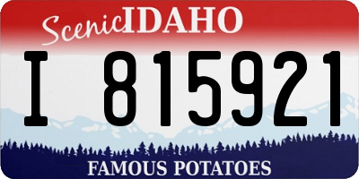 ID license plate I815921