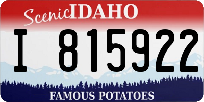 ID license plate I815922