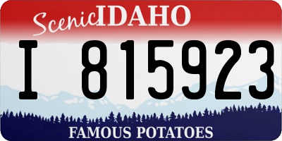 ID license plate I815923