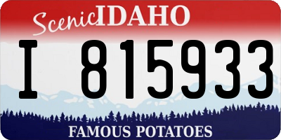 ID license plate I815933
