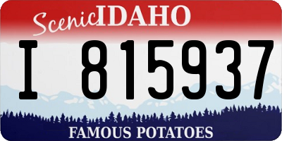 ID license plate I815937