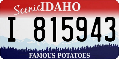 ID license plate I815943