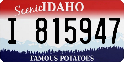 ID license plate I815947