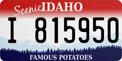 ID license plate I815950