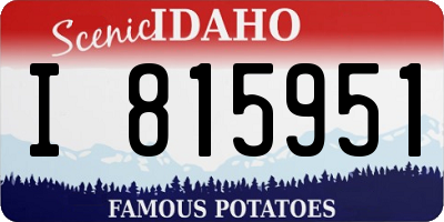 ID license plate I815951