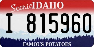 ID license plate I815960