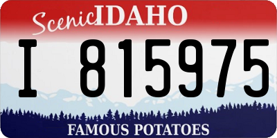 ID license plate I815975