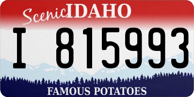 ID license plate I815993