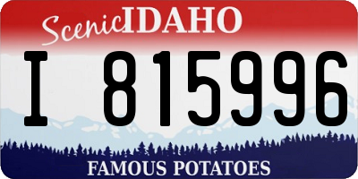 ID license plate I815996